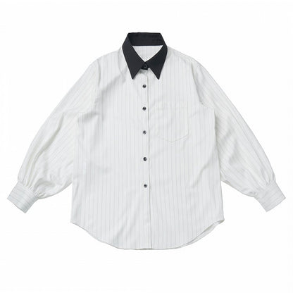 White Striped Oversized Shirt - Effortless Everyday Style