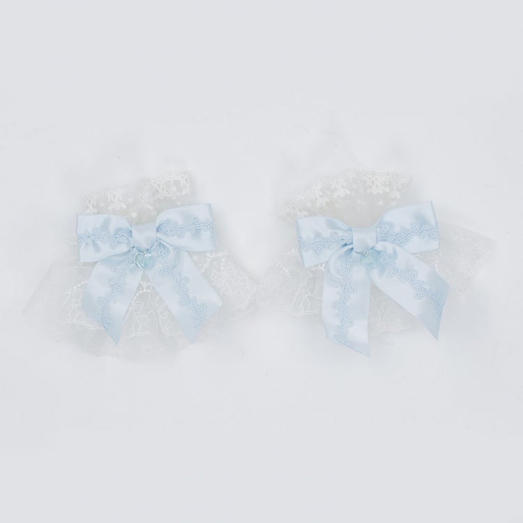 Pink / Blue / Black / Red Bowknot Wrist Cuffs