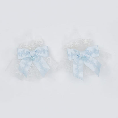 Pink / Blue / Black / Red Bowknot Wrist Cuffs