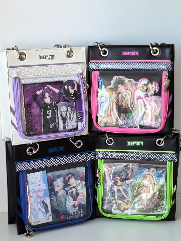 Black & Green Sweetheart Charm Zipper Ita Shoulder Bag