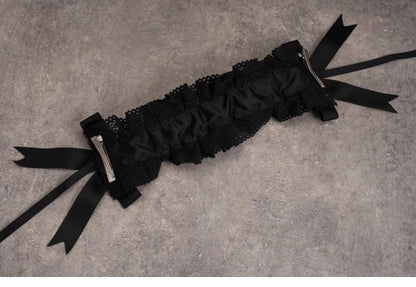 Gothic Black Handmade Devil Horns Hairband