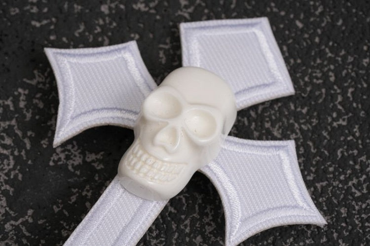 Goth Black/ White Skull Cross Hairclip