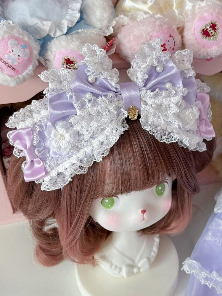 5 Color Options Beaded Decorated Lace Trim Bowknot KC