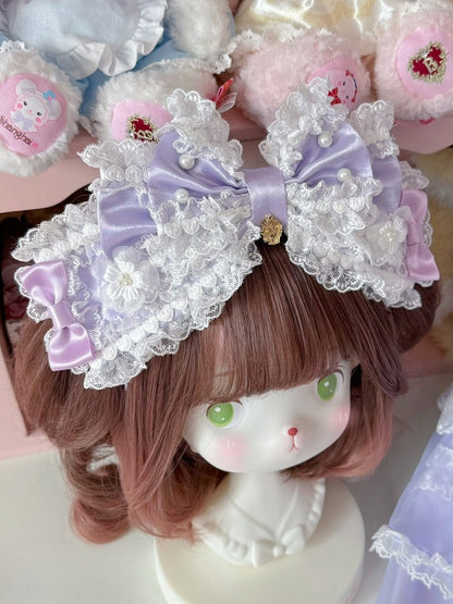 5 Color Options Beaded Decorated Lace Trim Bowknot KC