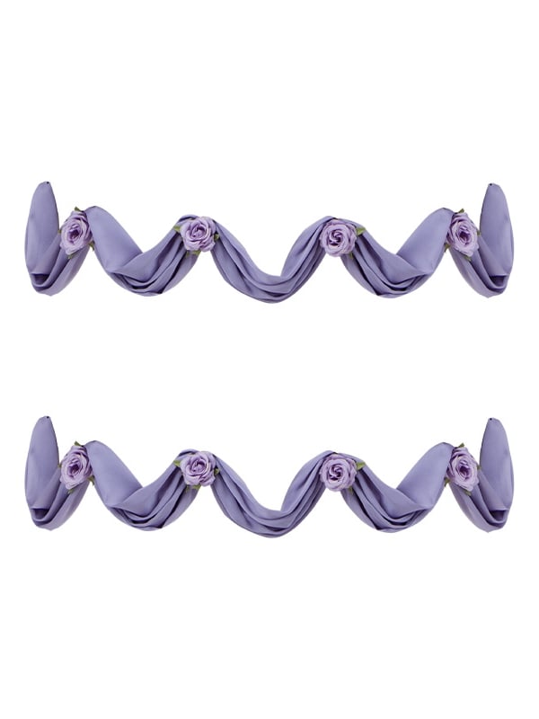 Purple Dress Accessory with Detachable Flowers