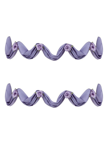 Purple Dress Accessory with Detachable Flowers