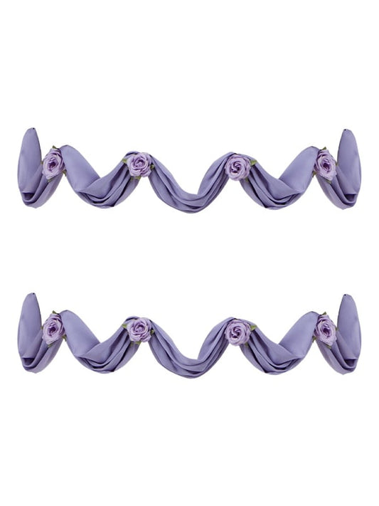 Purple Dress Accessory with Detachable Flowers