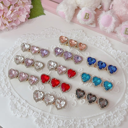 11 Options Rhinestone Heart Hairclip