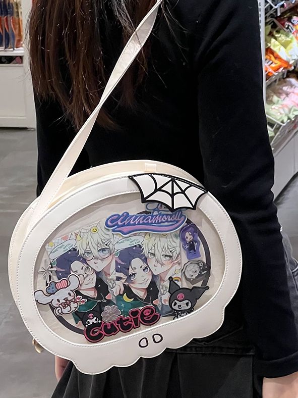 Halloween White Skeleton Ita Bag Large/Small Version