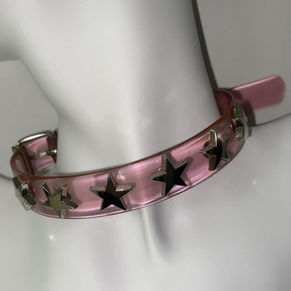 Pink Punk Rock Star Studs Choker
