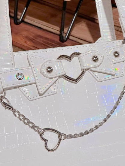 Detachable Chains White Ita Shoulder Bag