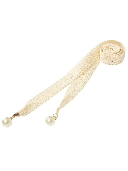 Apricot Self-tie Choker/Waist Belt