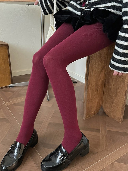 Red/Dark Red Thicken Tights