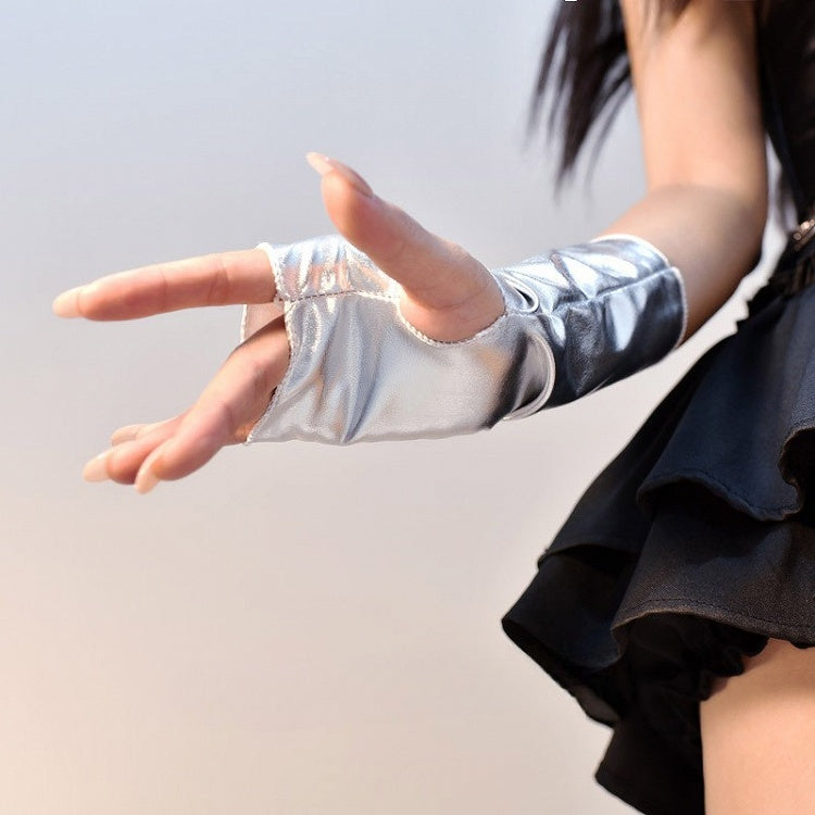 Red/Silver Christmas Cyberpunk Sleeves