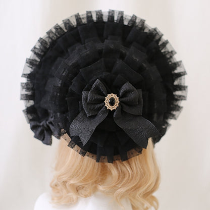 4 Colors Flower Details Gothic Bowknots Bonnet