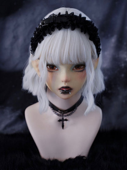 Handmade Side Buckle Black Ruffled KC