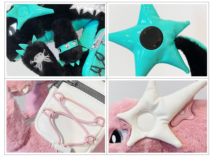 Black/Pink Dragon Crossbody