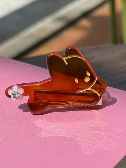 4 Color Options Rhinestone Decorated Puppy Hairclip