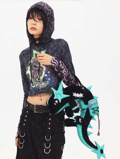 Black/Pink Dragon Crossbody