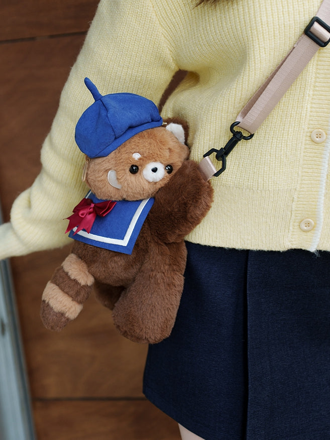 Blue Bowknot Decorated Sailor Collar + Blue Hat Middle/Large Size