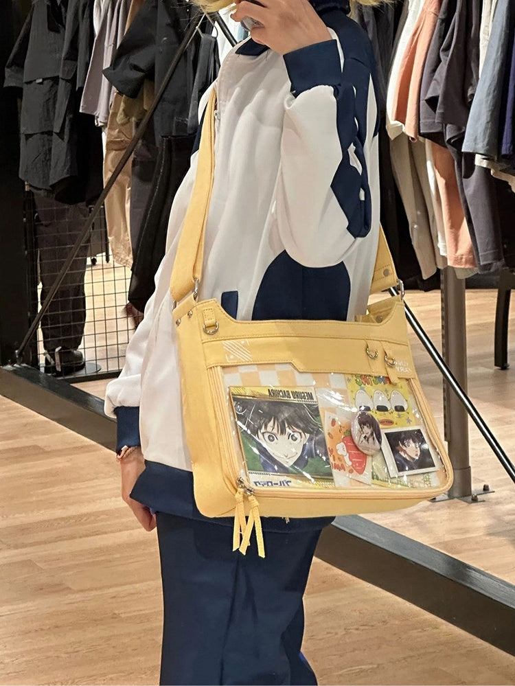 Denim Unisex Large Capacity Yellow Ita Bag - Comes with Adjustable Strap