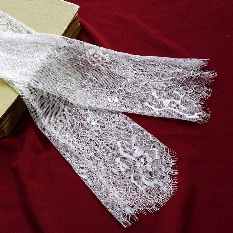 Black/White Hollow-out Design Lace Gloves