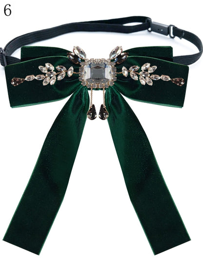 6 Options Rhinestone Decorated Bow Tie