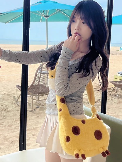 Yellow Giraffe Crossbody Bag