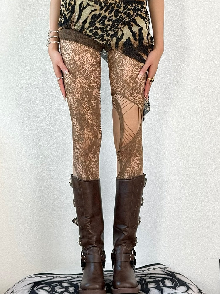 5 Color Options Millard Fashion Asymmetrical Design Cut-out Details Tights