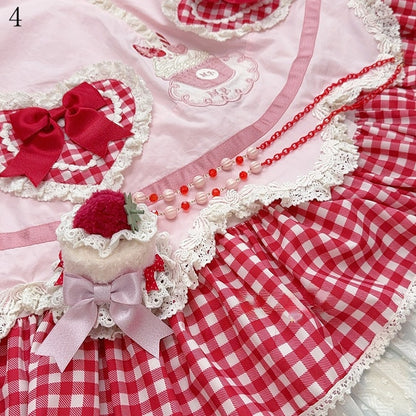 5 Options Plush Cake Pendant Beaded Necklace