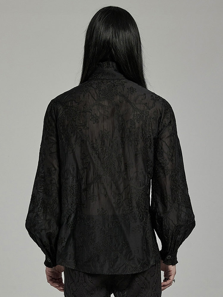 Goth Men's Embroidered Shirt