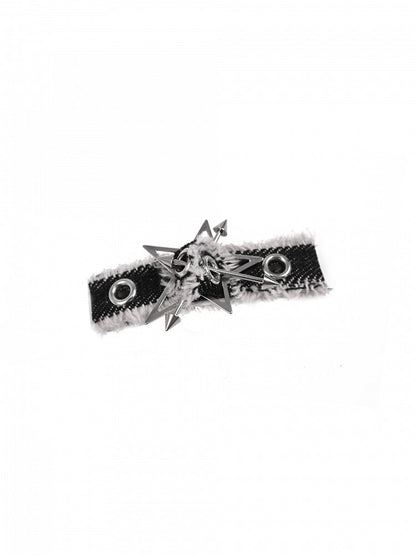 Black Dark Punk Star Stud Hairclip