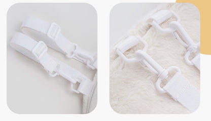 White 35cm/50cm Plush Baby Dog Backpack Detachable Shoulder Straps