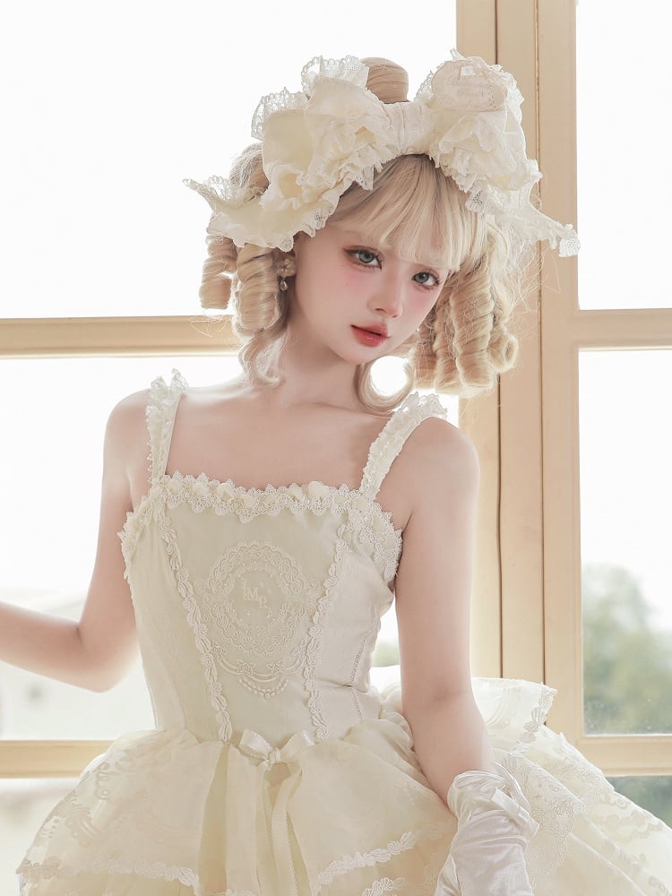 Cream Big Bowknot KC