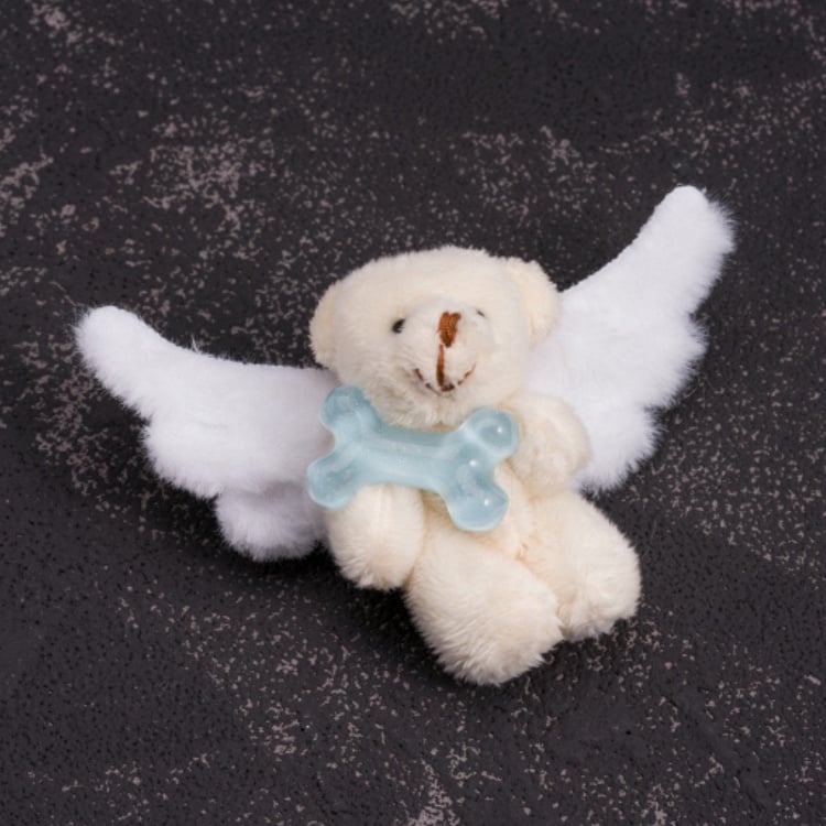 Plush Angel Wings White Handmade Teddy Hairclip