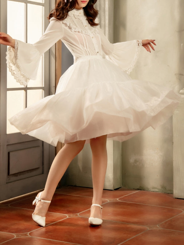White 60cm Three Layers A-line Petticoat