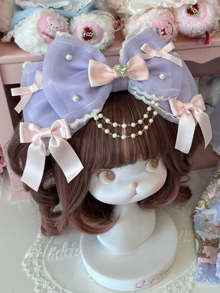 4 Color Options Beaded And Rhinestone Decorated Bowknot KC