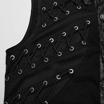 Punk Asymmetric Sleeveless Shirt