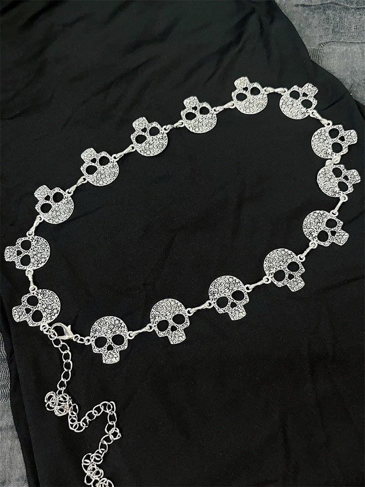 Silver Skeleton Design Waist Chain
