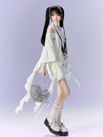 Light Apricot Wasteland Punk Short Skirt