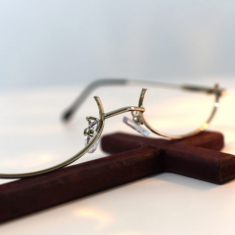 Silver Cyberpunk Eyeglasses Frame