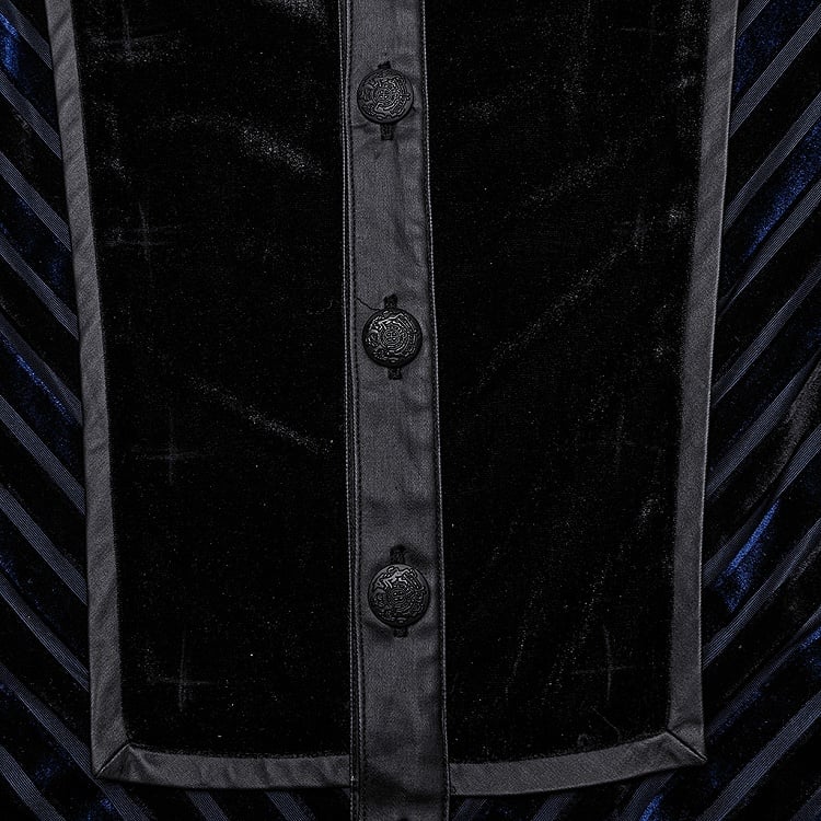 Black and Blue Military Men's Shirt