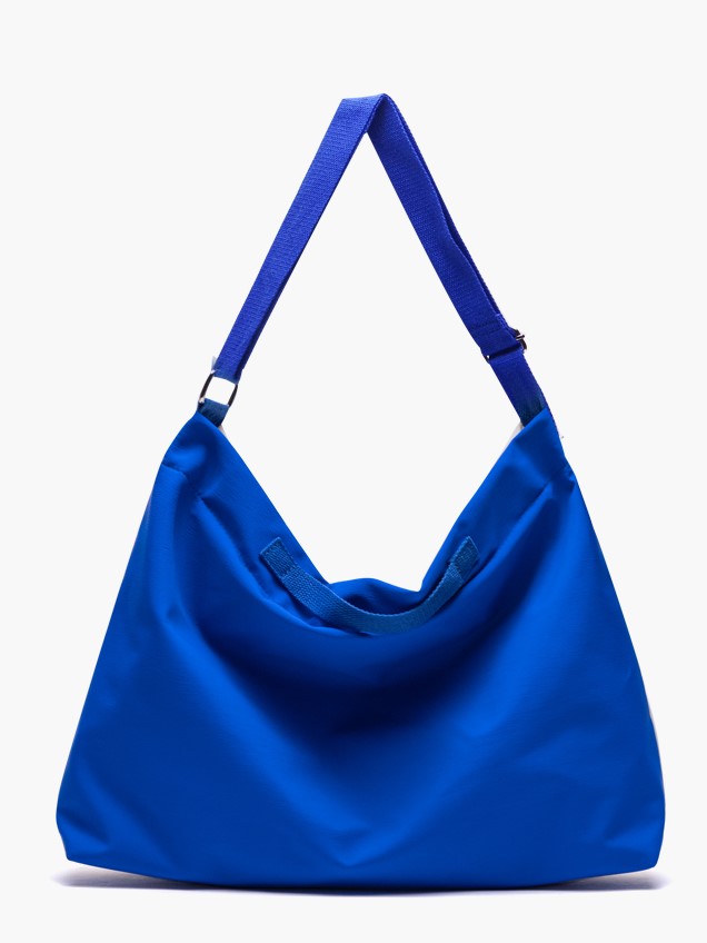 Classic White and Blue Spacious Star-Pattern Tote Bag