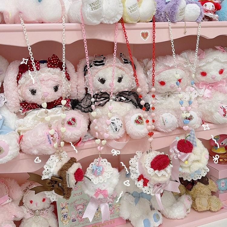 5 Options Plush Cake Pendant Beaded Necklace