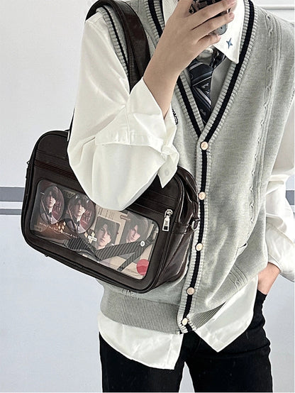 Brown Crossbody School Satchel Ita Bag