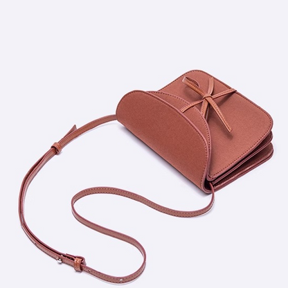 Warmy Brown Bow Phone Pouch - Crossbody Style