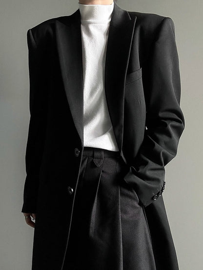 Ouji Lolita White Unisex Slim Fit Long-Sleeve Sweater with Turtle Neck