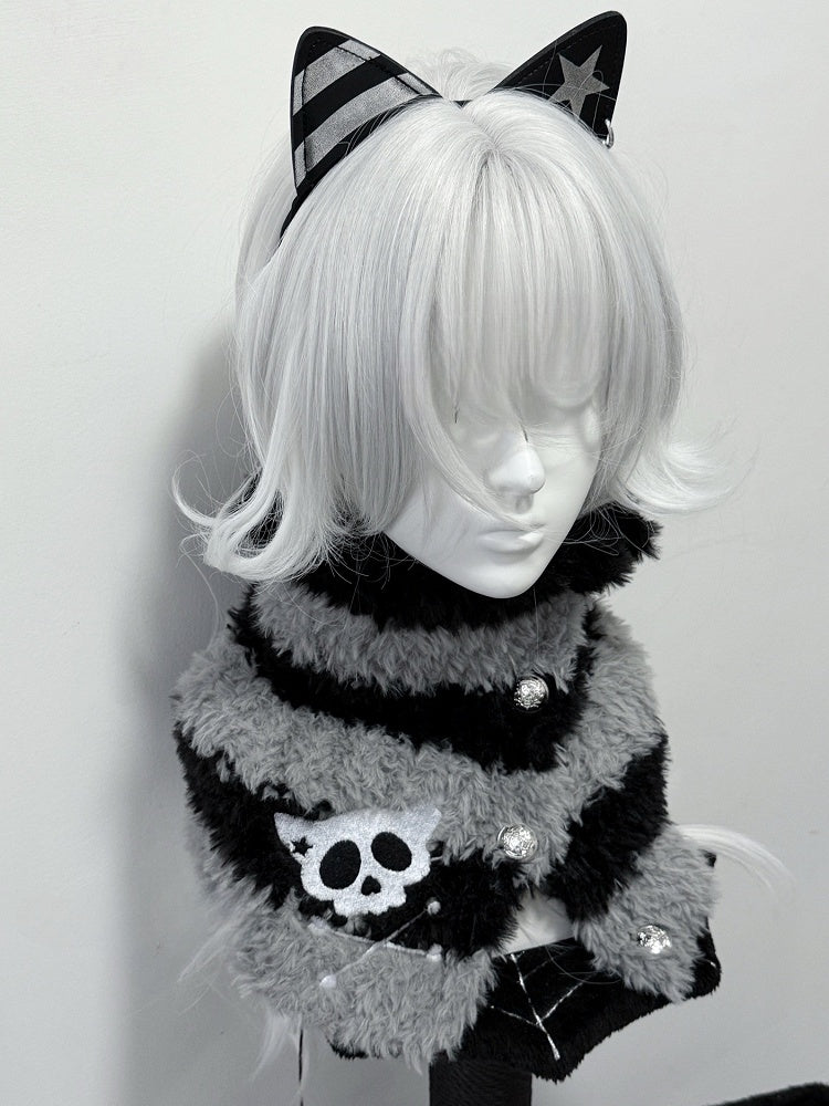 Black Punk Cat Ears Design KC