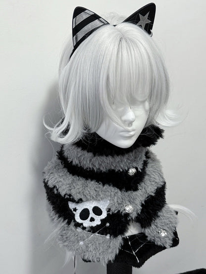 Black Punk Cat Ears Design KC