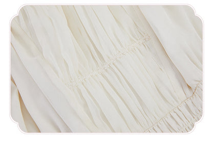 Apricot Ruffle Off-the-shoulder Neckline Blouse